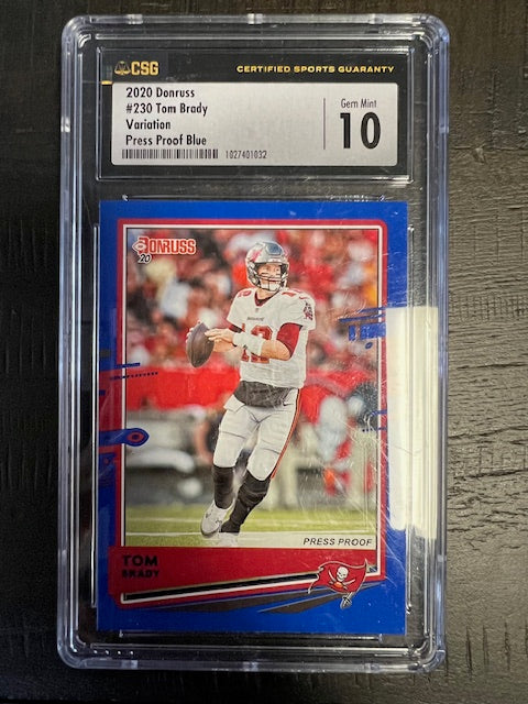 Tampa Bay Buccaneers #230 Tom Brady 2020 Donruss Card