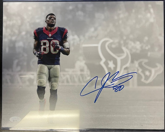 Houston Texans Andre Johnson Signed 11x14 with JSA COA