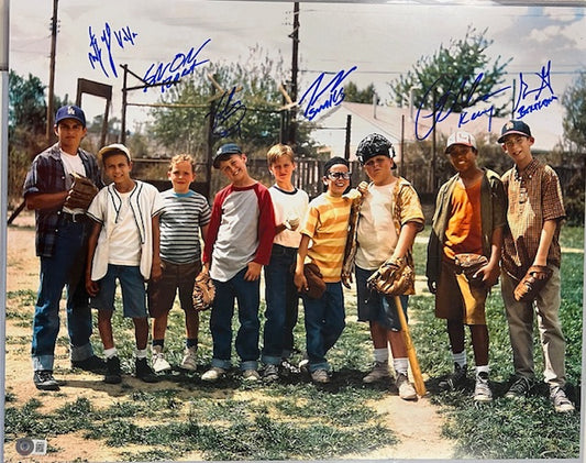 The Sandlot Cast Signed 16x20 with Beckett COA