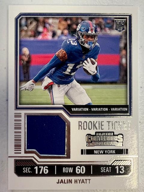 New York Giants Jalin Hyatt Panini Contenders Rookie Card #TS15V