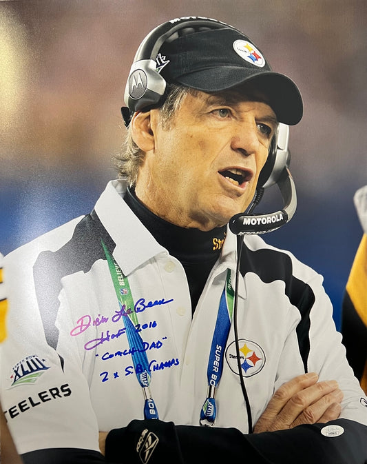 Pittsburgh Steelers Dick Lebeau Signed/Inscribed 16x20 with JSA COA