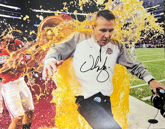 Ohio State Coach Urban Meyer Signed Horizontal 11x14 with Playball Ink COA *NO CARD*