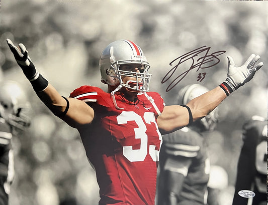 Ohio State James Laurinaitis Signed 11x14 with Playball Ink COA