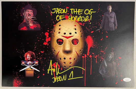 Ari Lehman Signed/Inscribed "JASON THE OG OF HORROR" 11x17 with JSA COA