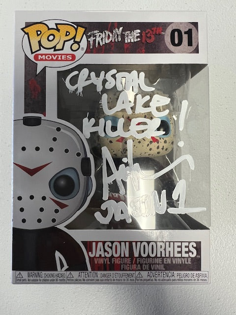 Ari Lehman Signed/Inscribed Funko "CRYSTAL LAKE KILLER JASON 1" with JSA COA