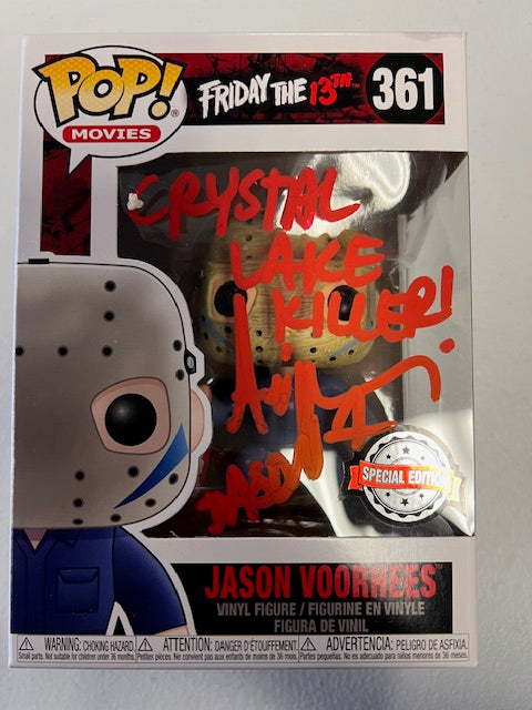 Ari Lehman Signed/Inscribed Jason Voorhees Funko Pop "Crystal Lake Killer Jason 1" with JSA COA