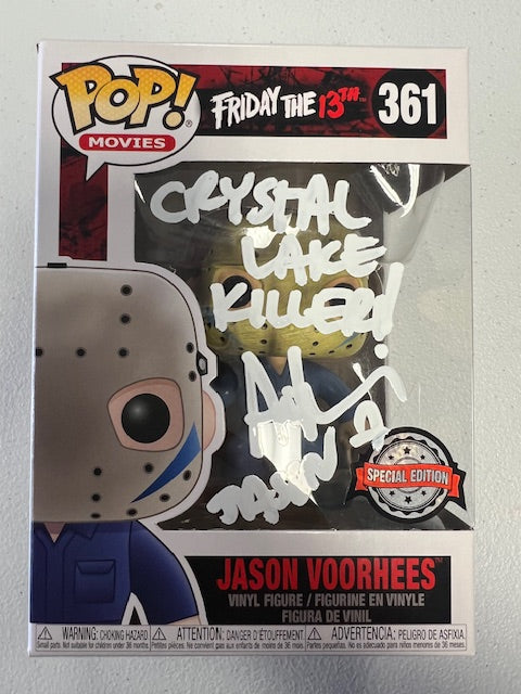 Ari Lehman Signed/Inscribed Jason Voorhees Funko Pop "Crystal Lake Killer Jason 1" with JSA COA