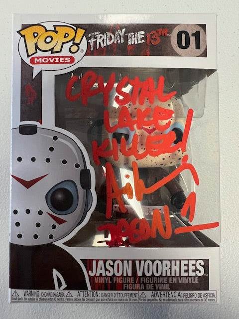 Ari Lehman Signed/Inscribed Funko "CRYSTAL LAKE KILLER JASON 1" with JSA COA