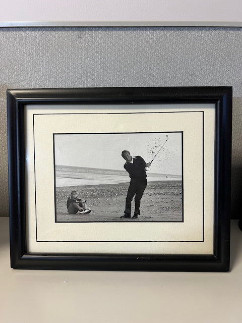 Arnold Palmer Golfing on the Beach Framed 8x10 Photo (Unsigned)