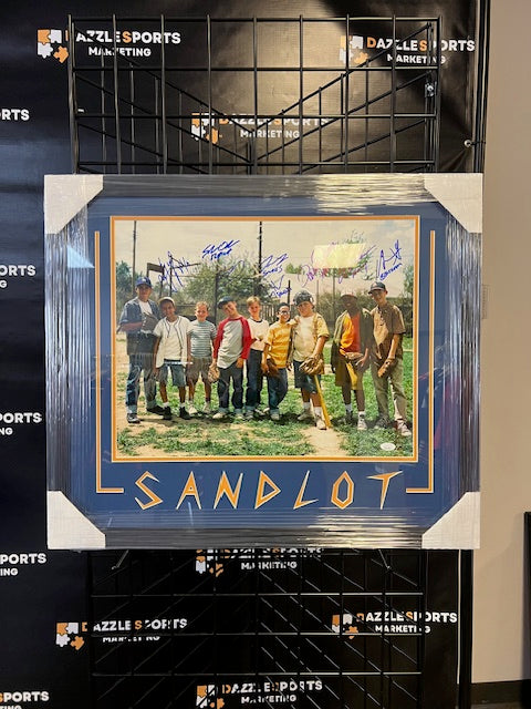 The Sandlot 8 Cast member Signed Framed 16x20 w/ JSA COA