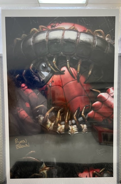 Spider Man Ryan Brown Signed Marvel Lithograph