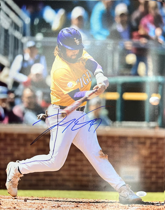 LSU Tigers Tommy White Signed Vertical 8x10 with JSA COA