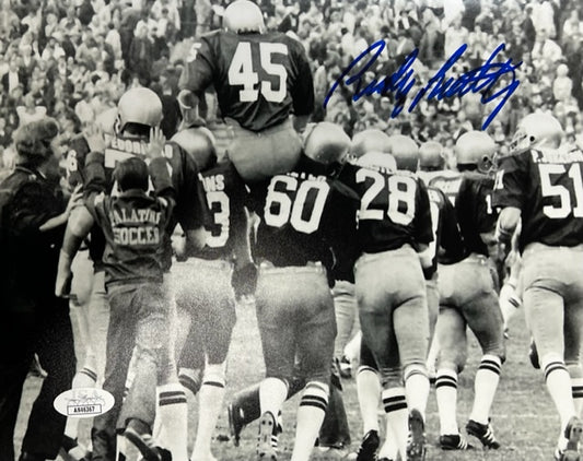 Notre Dame Rudy Ruettiger Signed b/w 8x10 with JSA COA