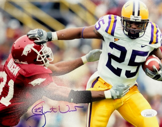 LSU Tigers Justin Vincent Signed Horizontal 8x10 with JSA COA