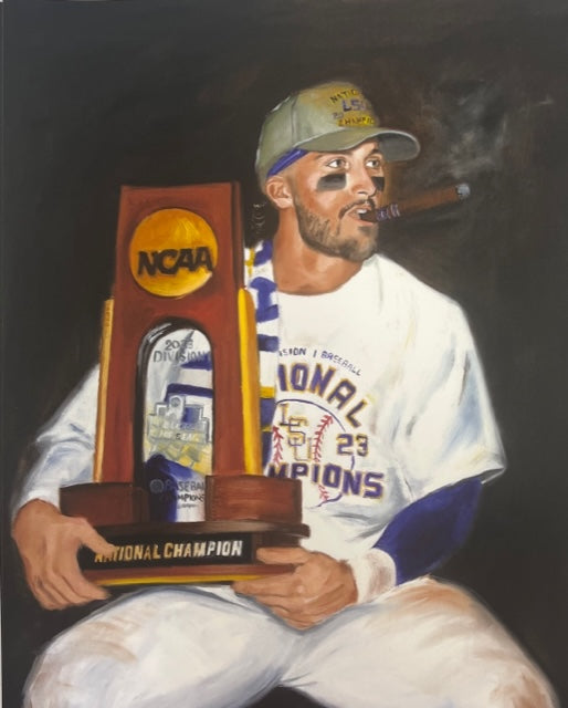 LSU Tigers Dylan Crews Unsigned 13x16 Print by Chuck Braud