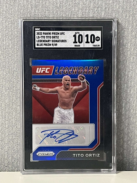 Tito Ortiz 2022 Panini Prizm UFC Autograph Card Auto 10