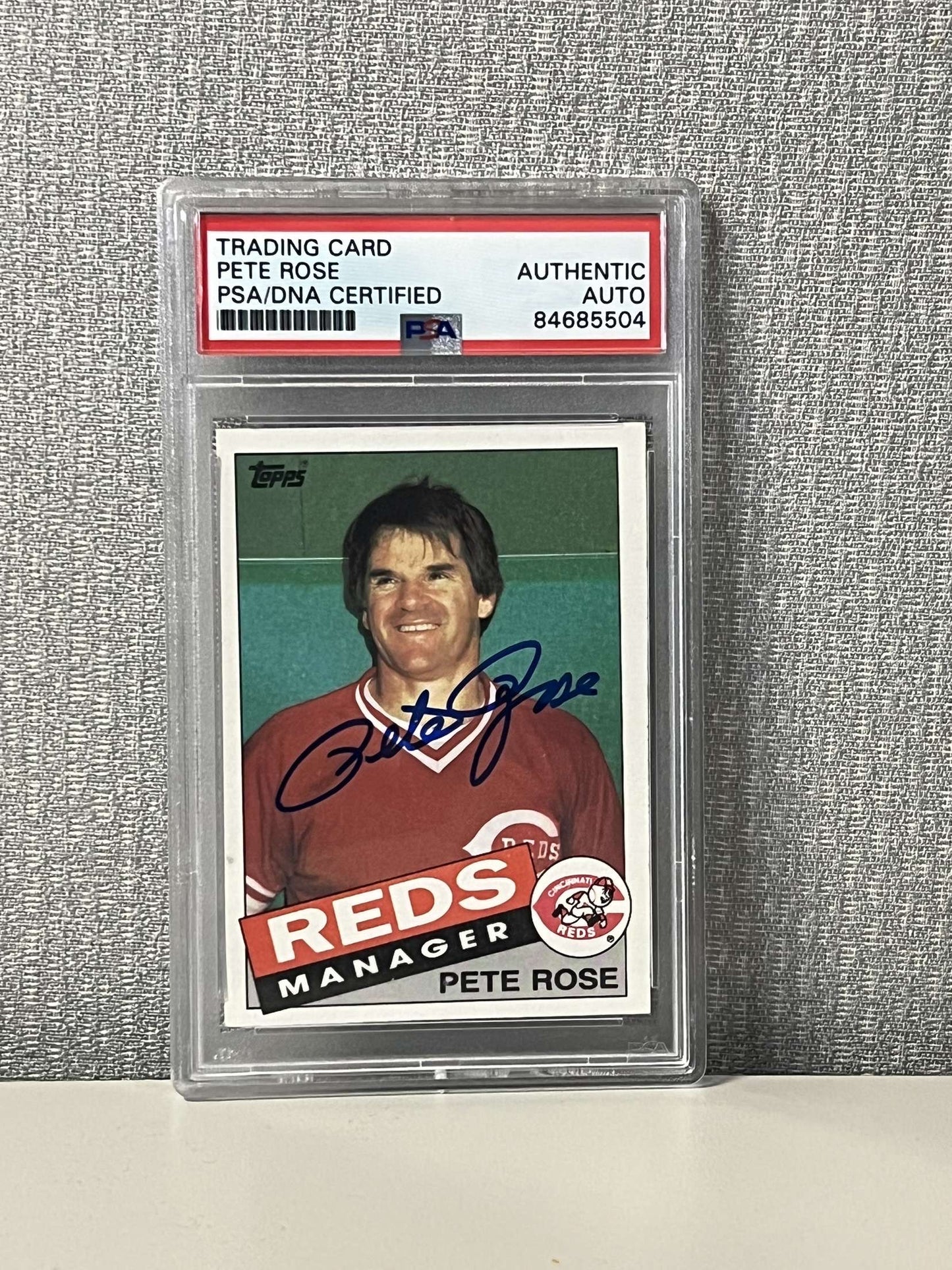 Topps Pete Rose #547 Signed Authentic PSA COA