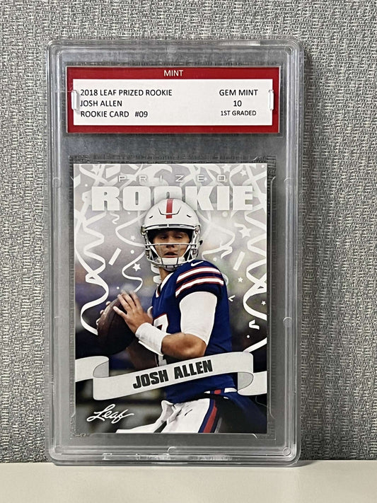 2018 Leaf Prized Rookie Josh Allen Rookie Card #09 Gem Mint 10 1st Graded