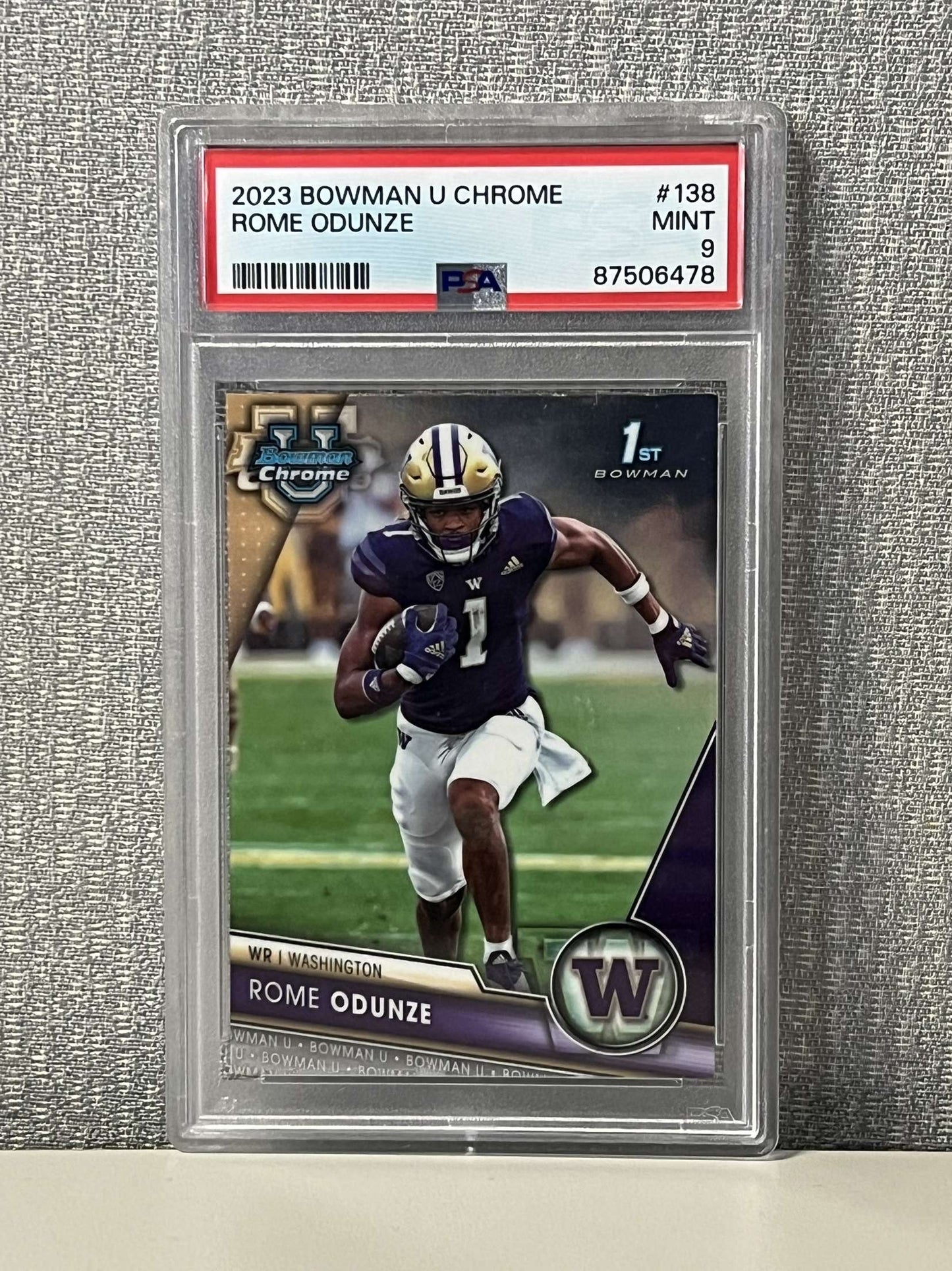 2023 Bowman U Chrome Rome Odunze #138 Mint 9 PSA