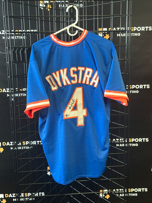 New York Mets Lenny Dykstra Signed Jersey with Beckett COA