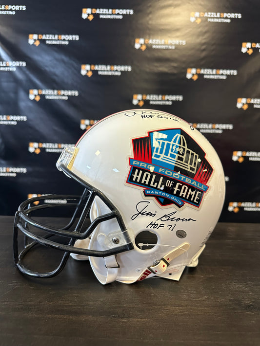 Pro Hall of Fame 3 Autographs Full Size Helmet with COA