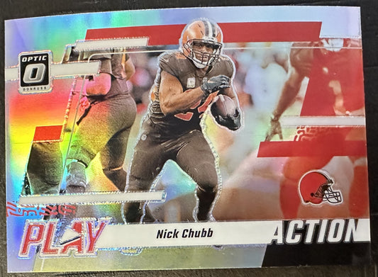 Cleveland Browns Nick Chubb #7 Optic Donruss Card