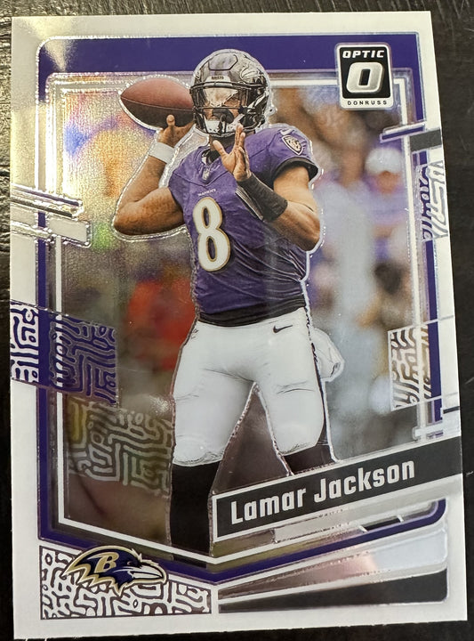 Baltimore Ravens Lamar Jackson #14 Optic Donruss Card