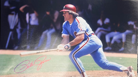 Cincinnati Reds Pete Rose Signed 12x20 with JSA COA