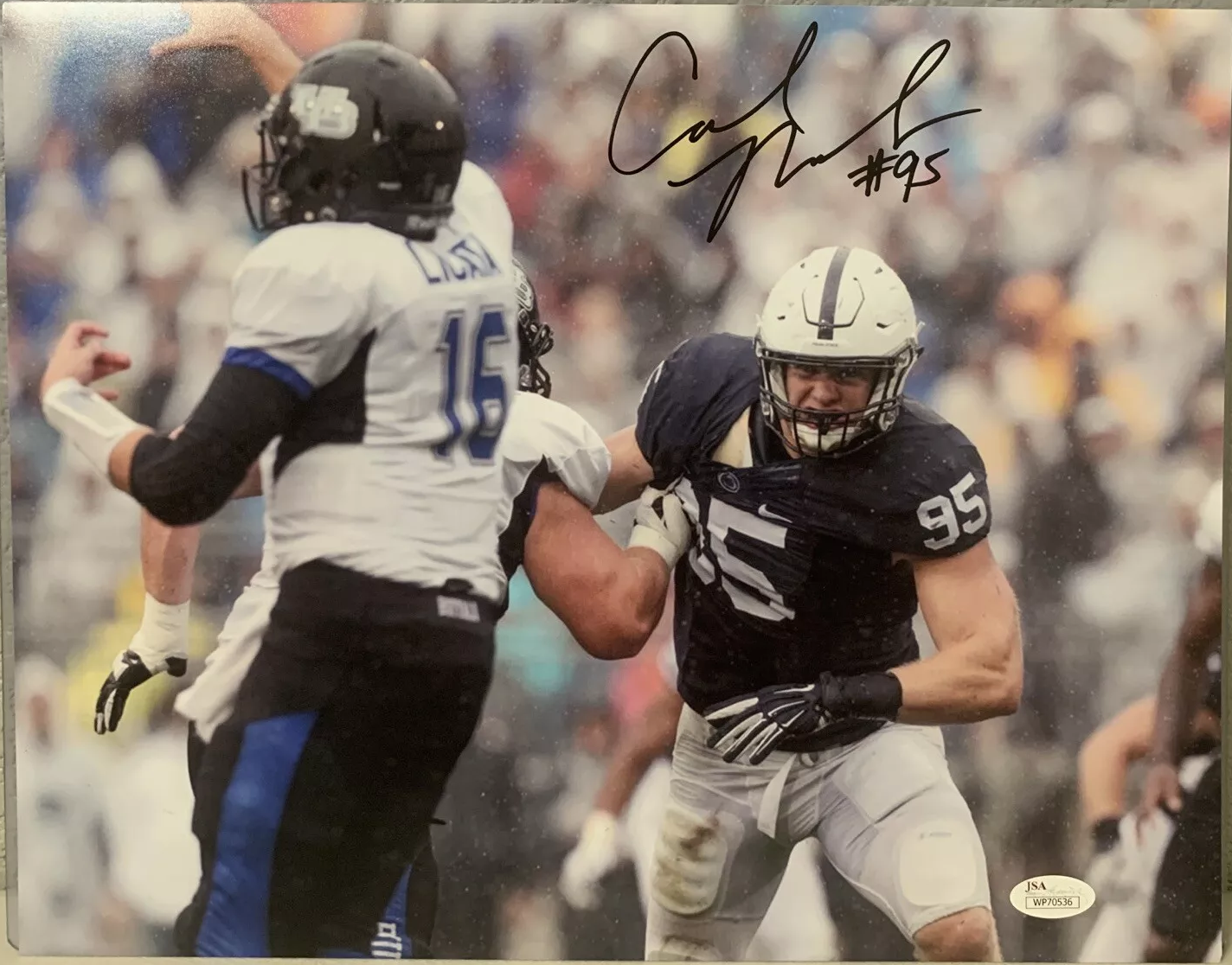 Penn State Nittany Lions Carl Nassib Signed 11x14 with JSA COA