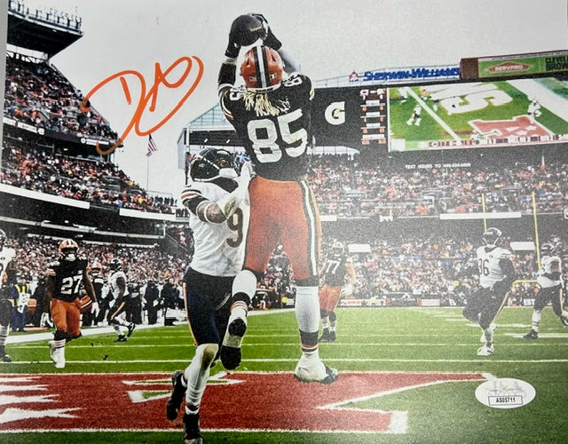 Cleveland Browns David Njoku Signed 8x10 with JSA COA