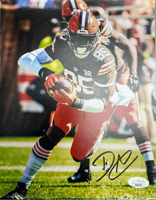 Cleveland Browns David Njoku Signed 8x10 with JSA COA