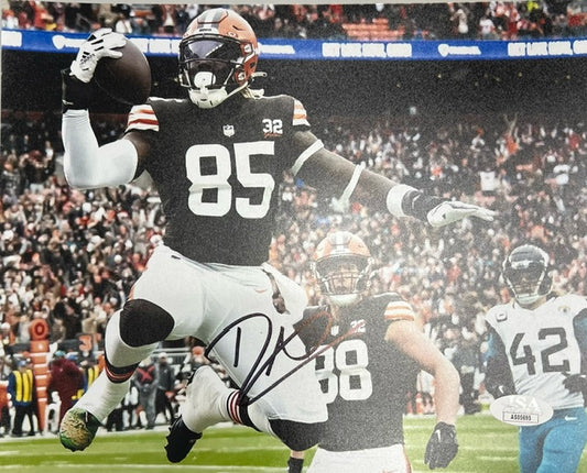 Cleveland Browns David Njoku Signed 8x10 with JSA COA