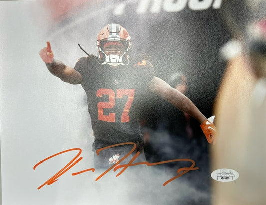 Cleveland Browns Kareem Hunt Smokey Signed 8x10 with JSA COA