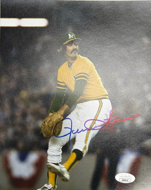 Oakland Athletics Rollie Fingers Signed 8x10 with JSA COA