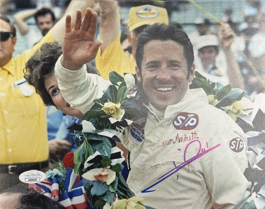 Mario Andretti Signed 8x10 with JSA COA