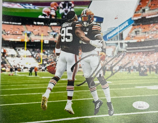 Cleveland Browns David Njoku Signed 8x10 with JSA COA