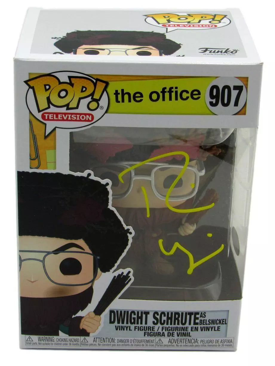 Rainn Wilson Signed Dwight Schrute The Office Funko Pop 907 PSA/DNA ITP