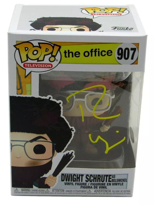 Rainn Wilson Signed Dwight Schrute The Office Funko Pop 907 PSA/DNA ITP