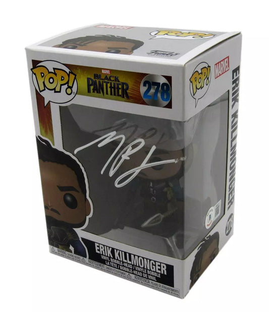 Michael B. Jordan Autographed Funko Pop! #278 "Black Panther" Beckett