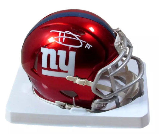 Tommy DeVito Autographed/signed Flash Mini Helmet Giants Beckett COA