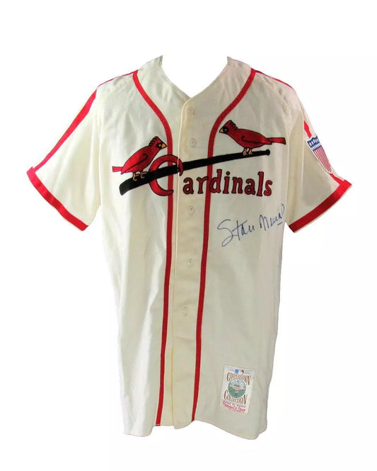 Stan Musial HOF Signed Mitchell & Ness St. Louis Cardinals Jersey PSA/DNA