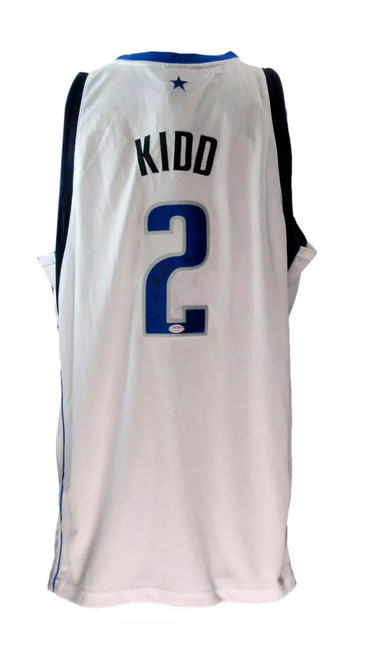 Jason Kidd Signed/Auto White Adidas Basketball Jersey Mavericks PSA/DNA