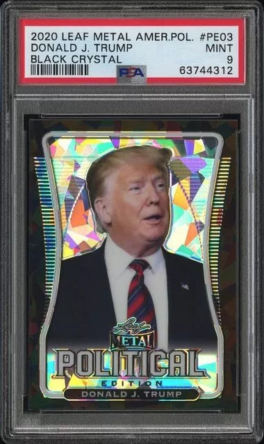 2020 Leaf Metal American Politics Donald Trump Black Crystal 4/5 PSA MINT 9