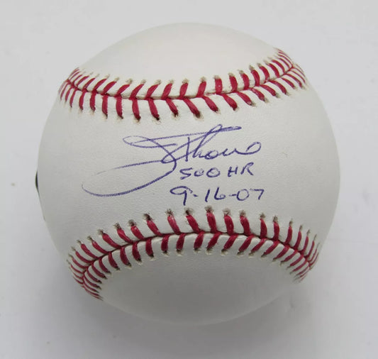 Jim Thome HOF Signed/Inscribed OML Baseball Cleveland Indians PSA/DNA