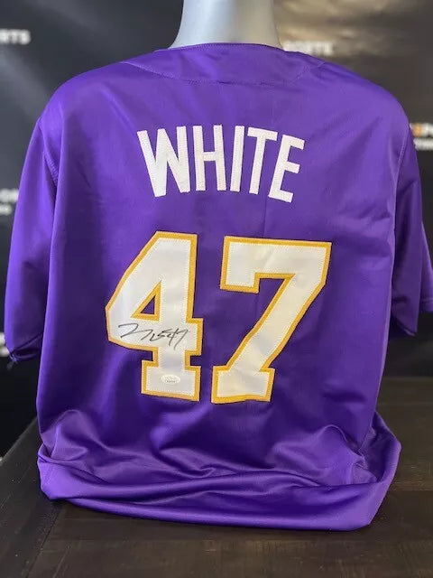 LSU Tigers Tommy White Signed Jersey with JSA COA