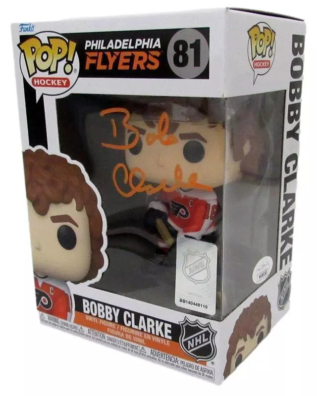 Bobby Clarke HOF Autographed Funko Pop! #81 Figurine Flyers JSA