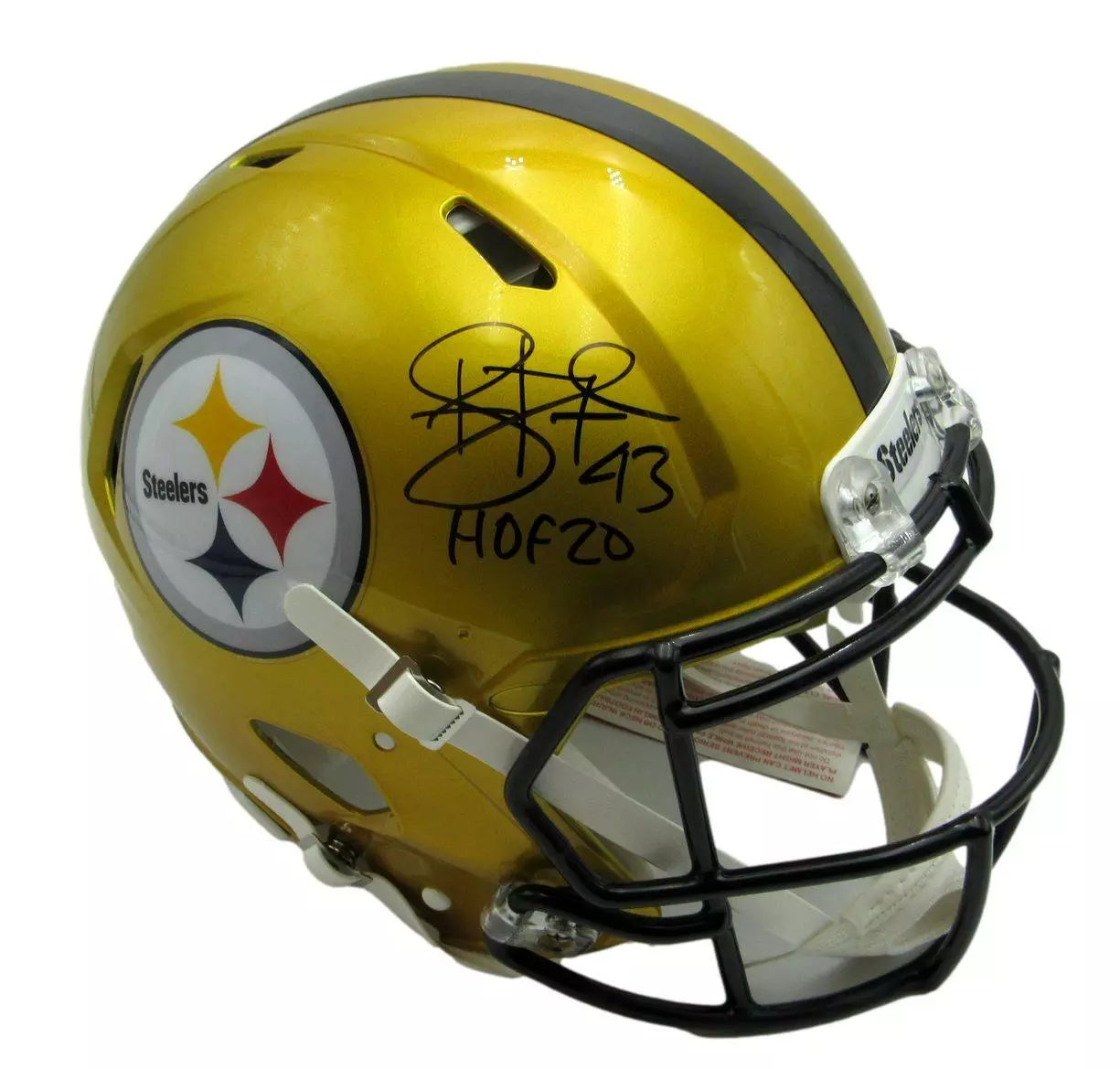 Troy Polamalu Signed Steelers Full Size FLASH Authentic Helmet Beckett COA