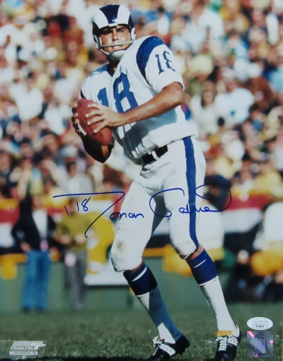 Roman Gabriel Signed 11x14 Photo Los Angeles Rams JSA