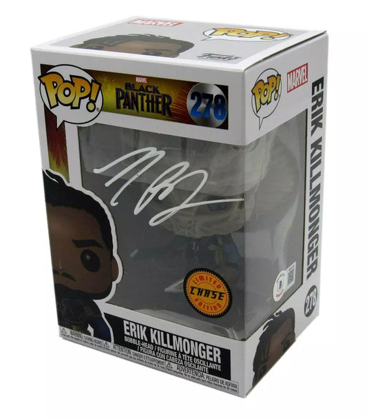 Michael B. Jordan Autographed Funko Pop! #278 "Black Panther" Beckett