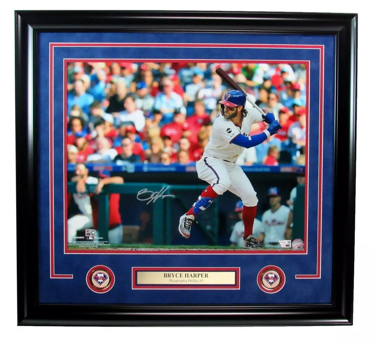 Bryce Harper Autographed 16x20 Photo Phillies Framed Fanatics